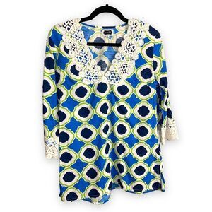 Mud pie Retro Crochet Tunic S